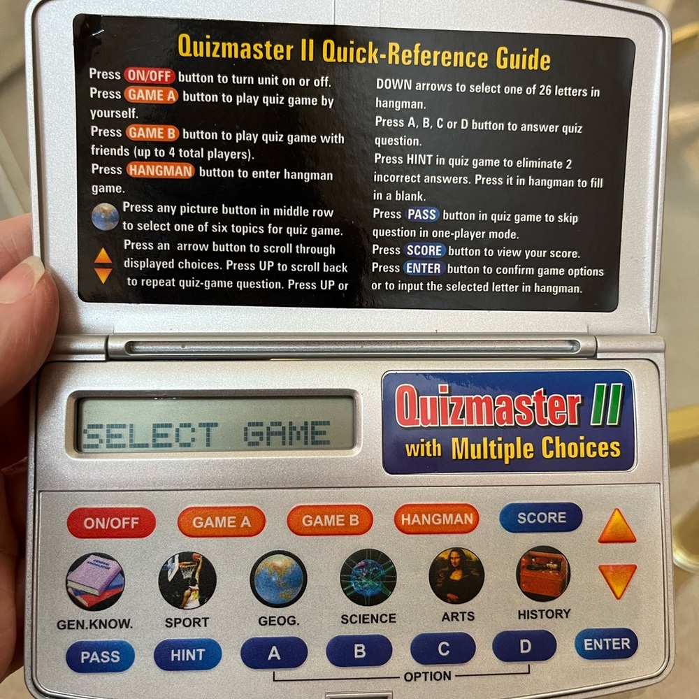 Quizmaster II Electronic Handheld Game - Silver
